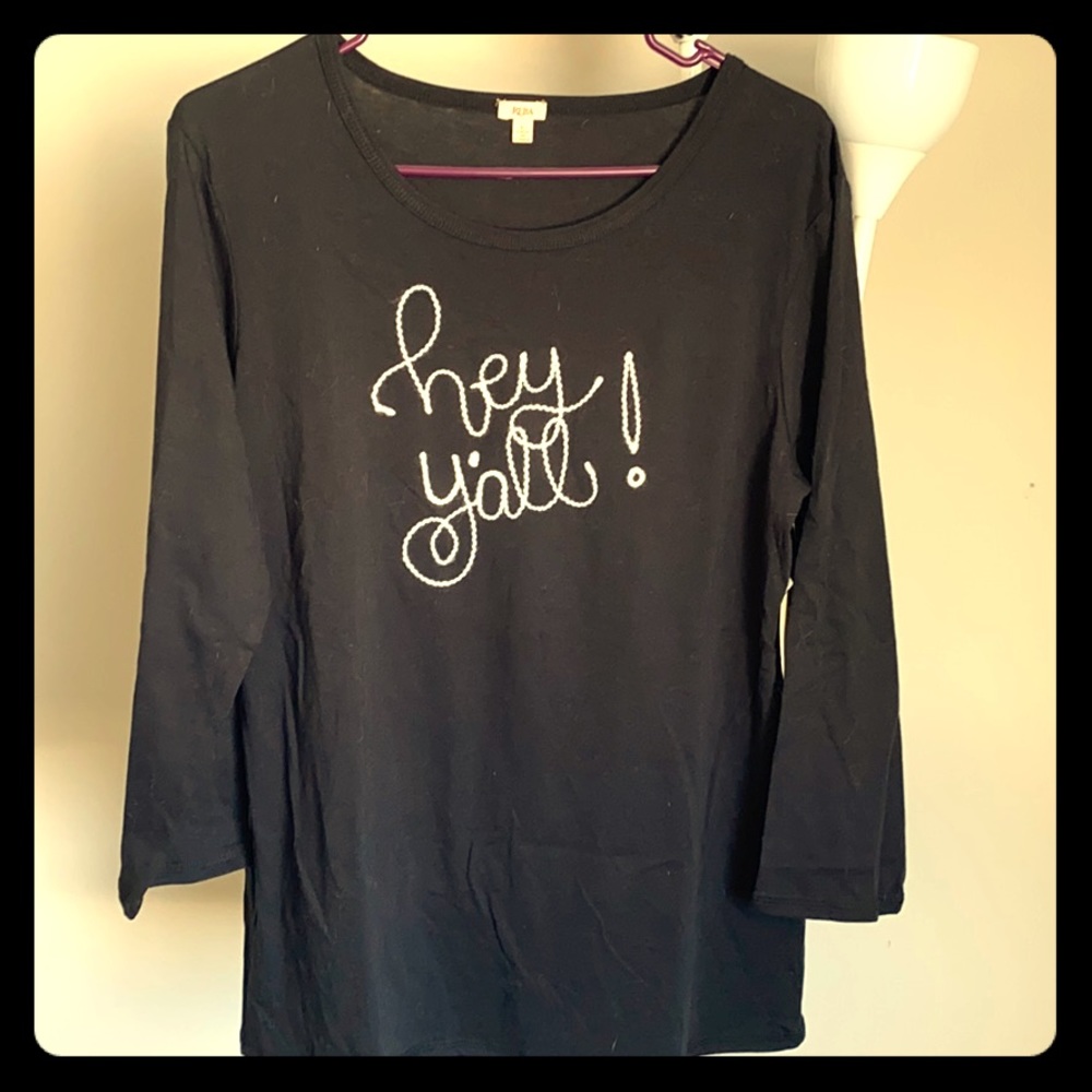 Hey Y’all crop sleeve T